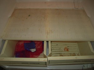 Un frigo bien vidé! Un frigo bien vidé!